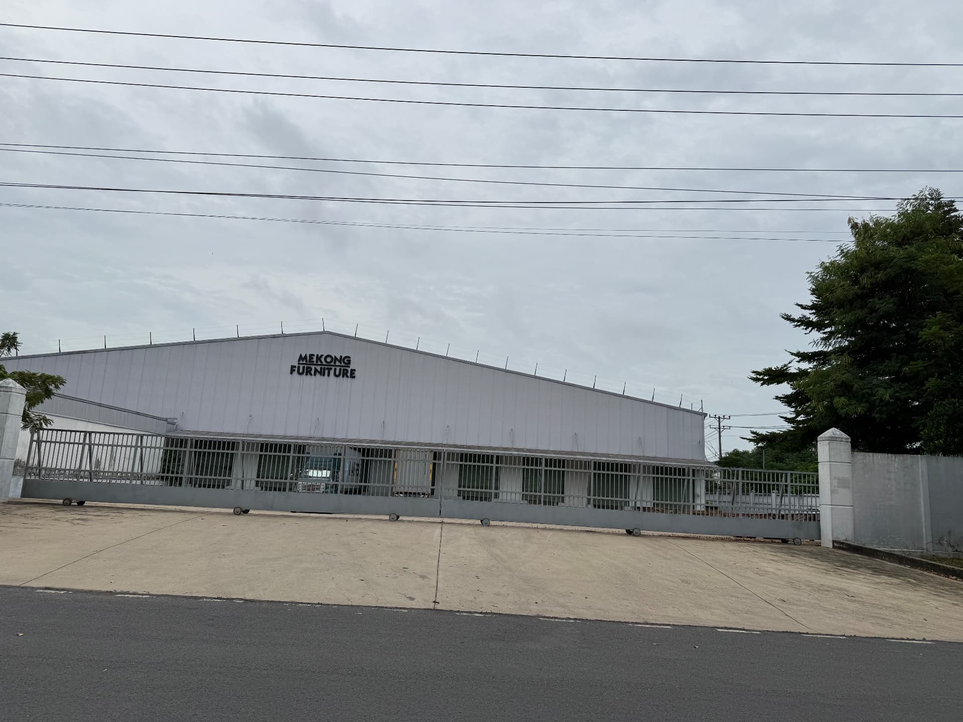 Mekong Furniture factory gate at a VIET BI industrial property